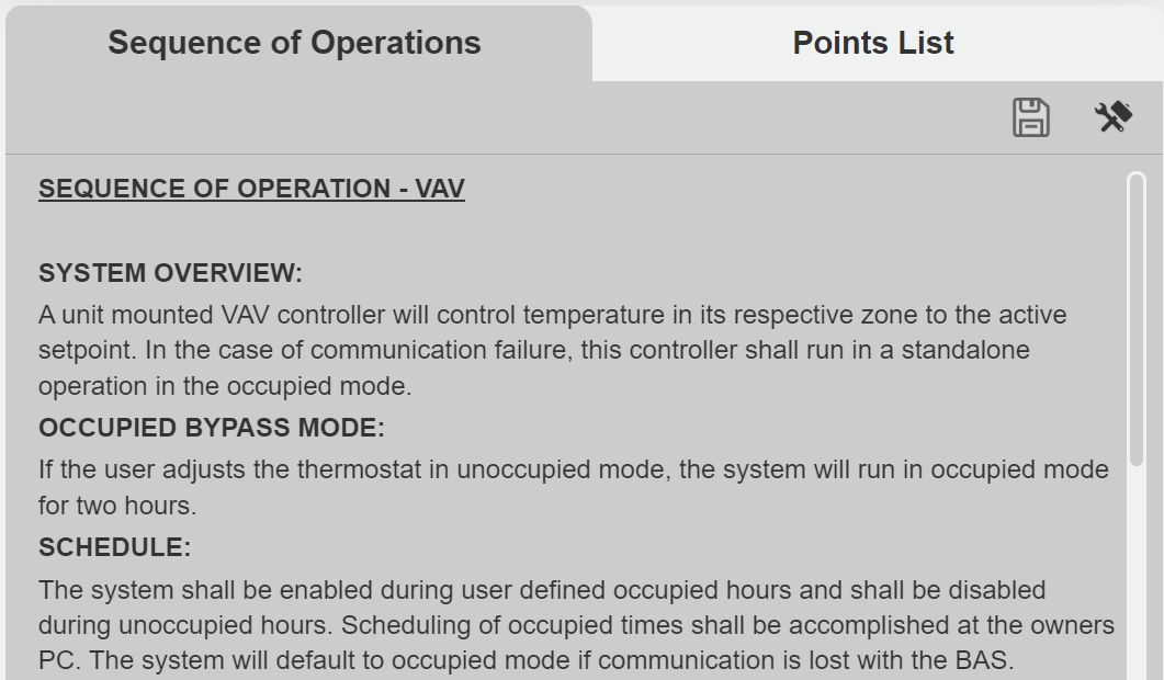 Sequence of Ops Screenshot